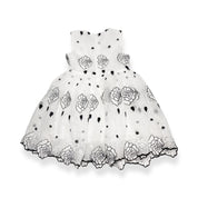 White Lace w/ Black Rose Printed Dress - doe a dear