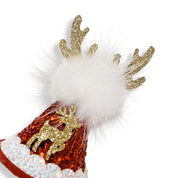 Reindeer Party Hat Hair Clip