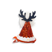 Reindeer Party Hat Hair Clip