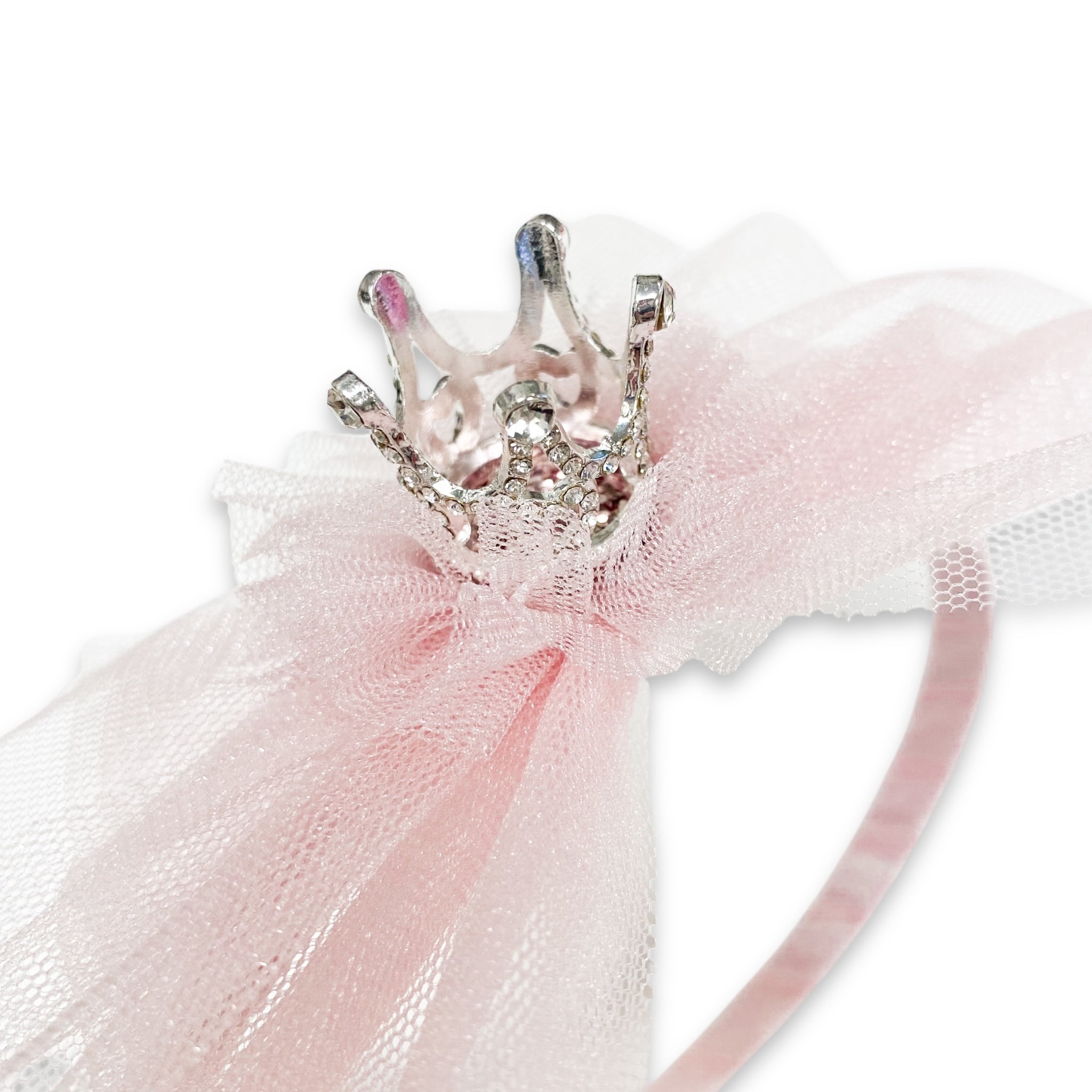 Princess Heart Crown Headband - PINK