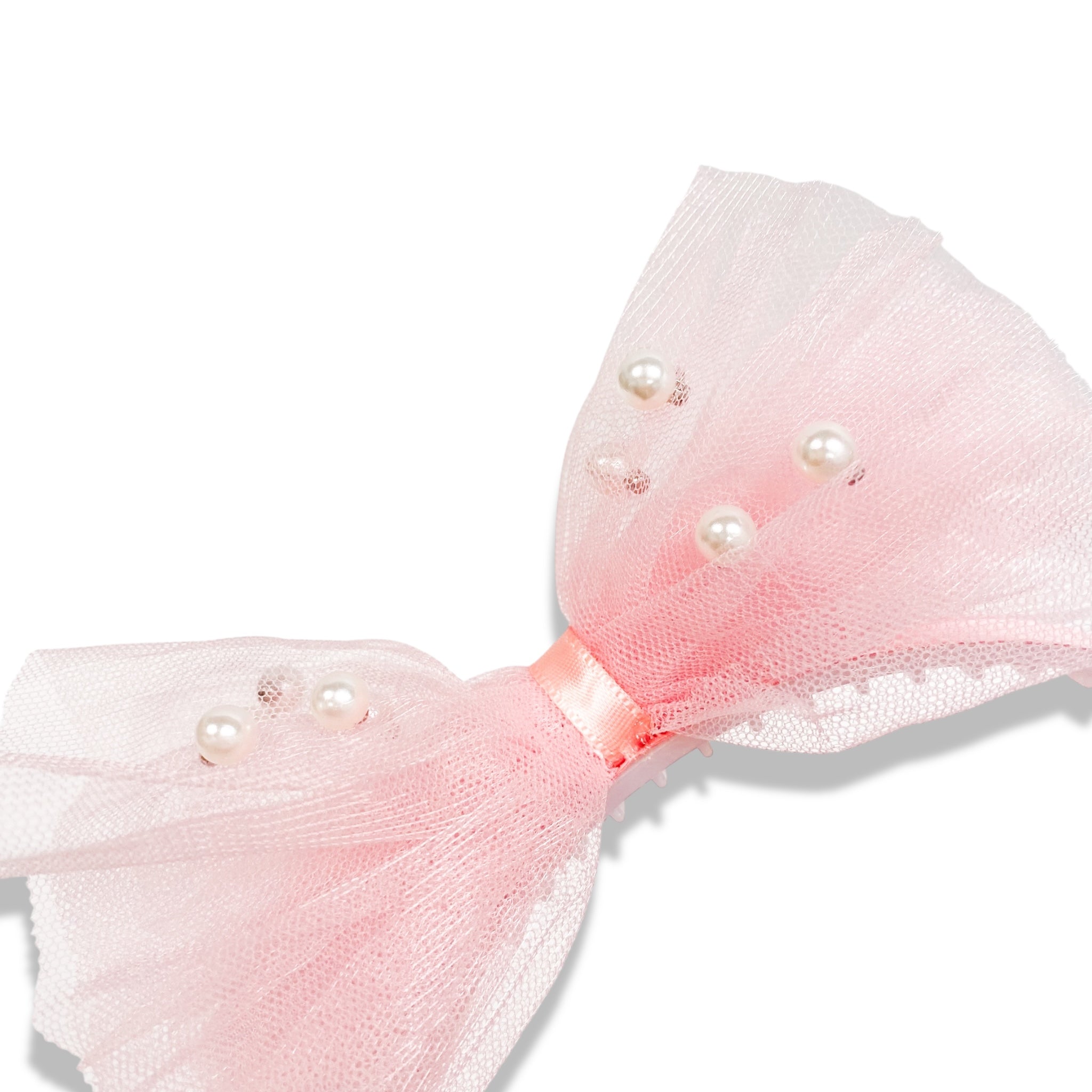 Pearl & Bow headband -pink