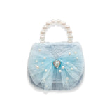 Mesh Bow Furry Purse