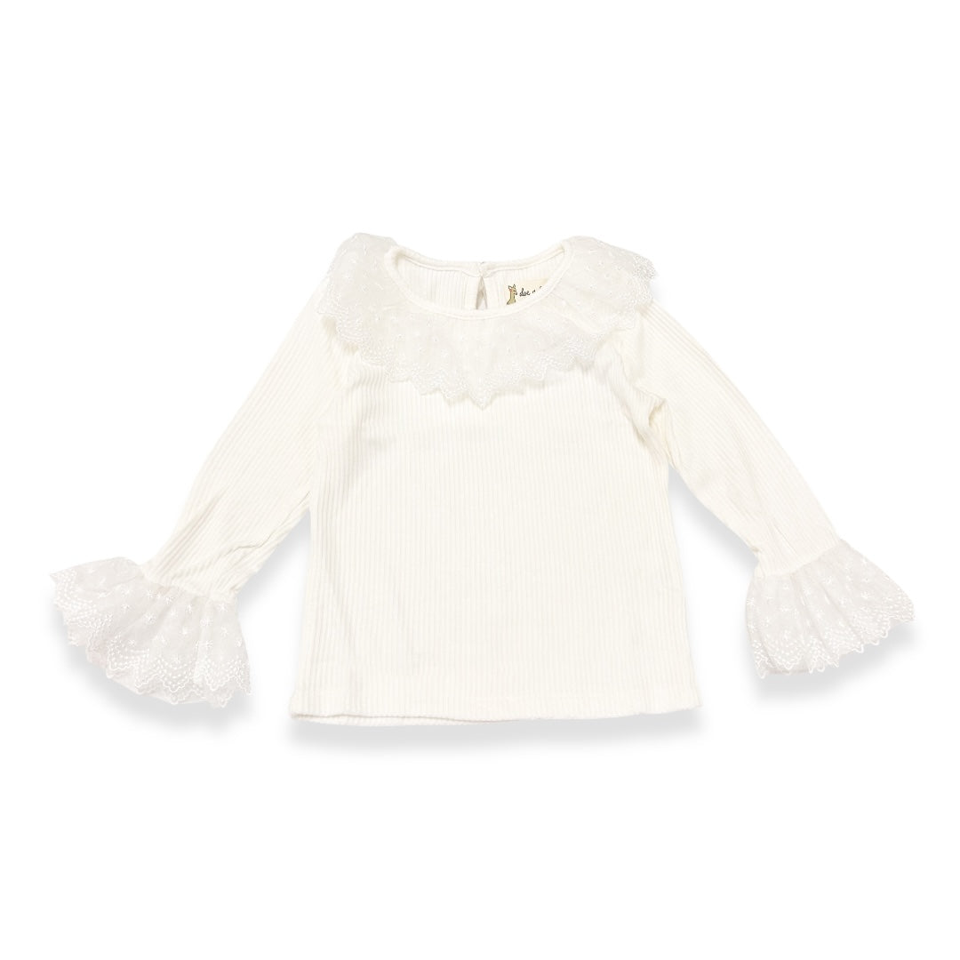 Lace Collar & Cuff Top