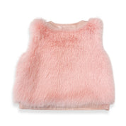 Leather Trimmed Faux Fur Vest - doe a dear
