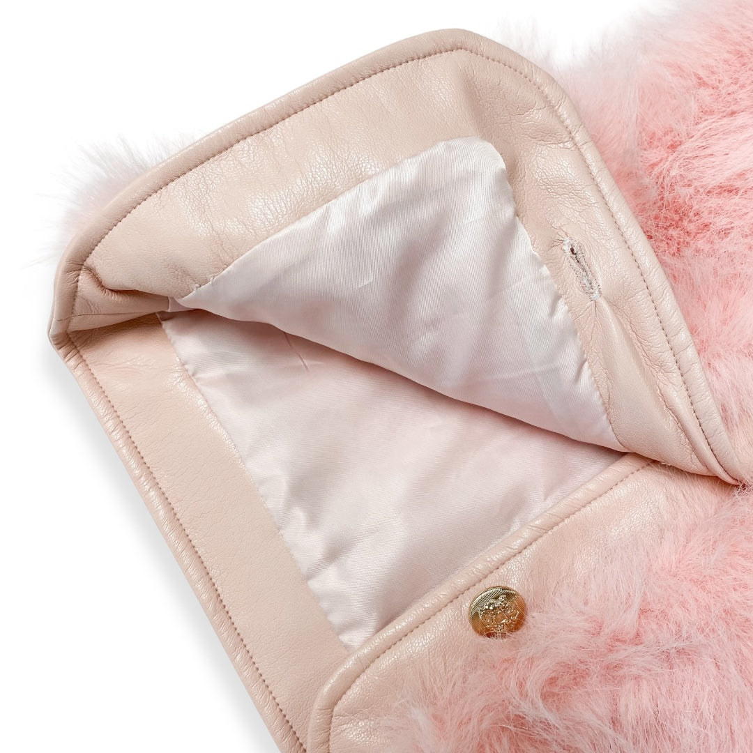 Leather Trimmed Faux Fur Vest - doe a dear
