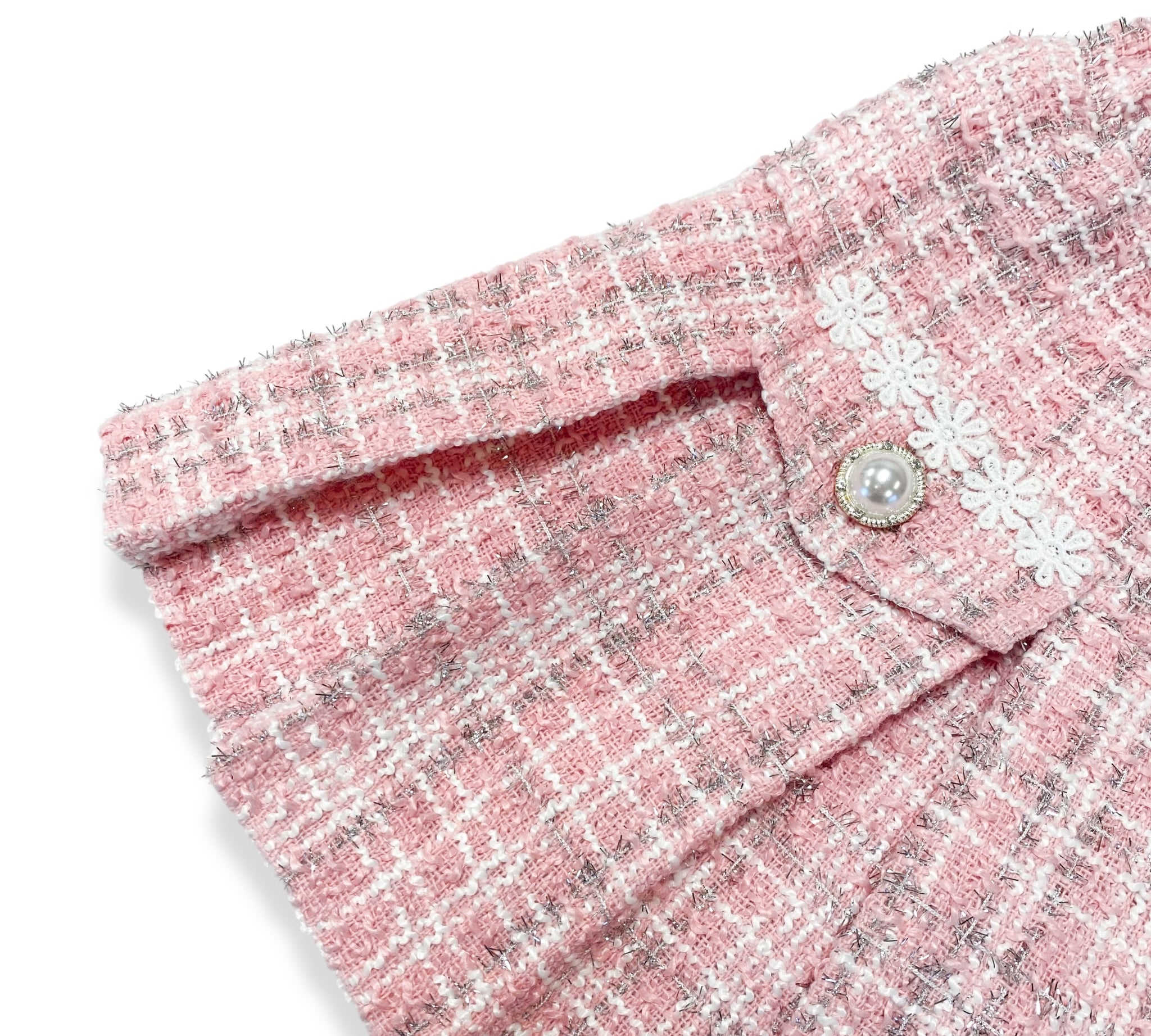 Sparkly Pleated Tweed Skirt - doe a dear