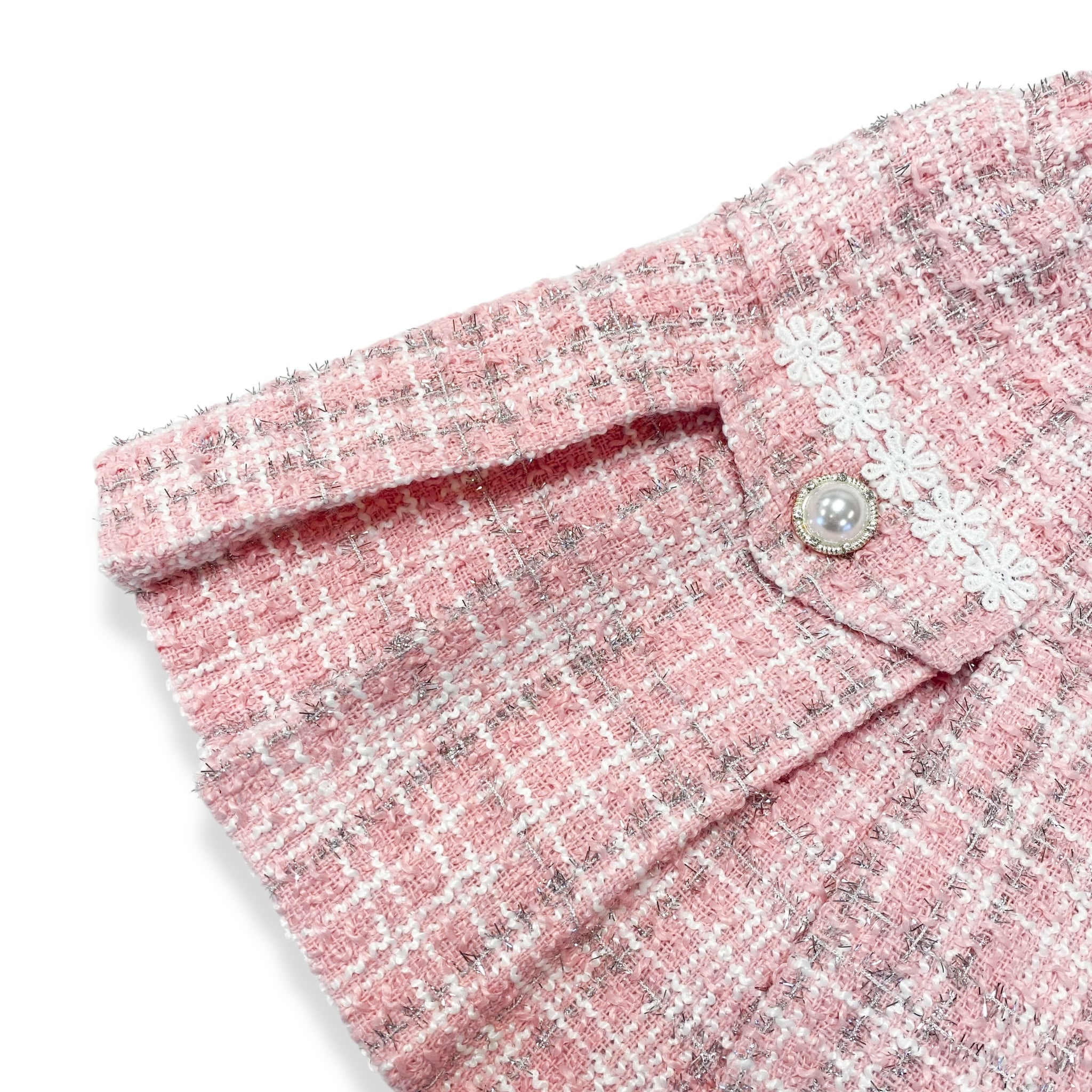 Sparkly Pleated Tweed Skirt - doe a dear