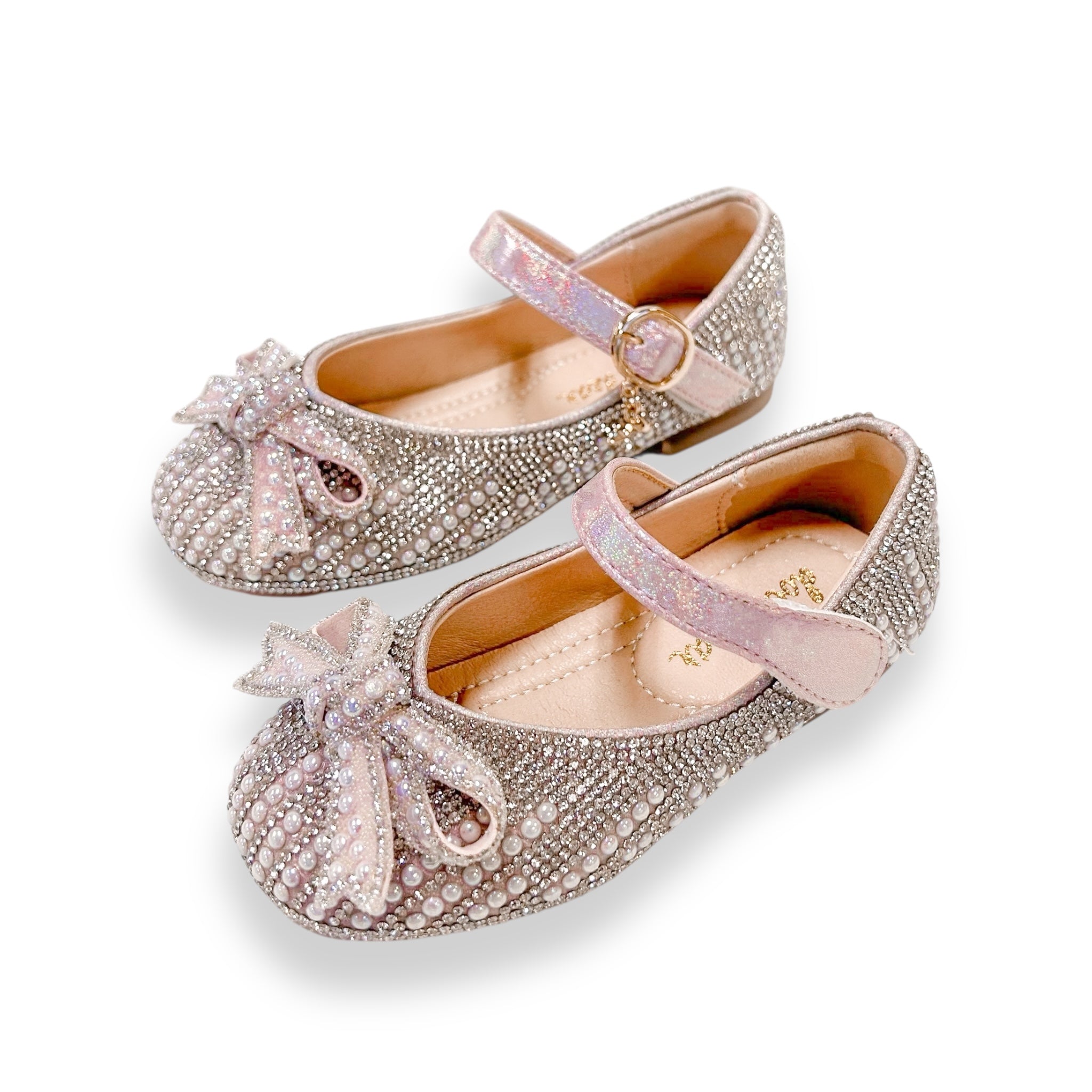 Pearl & Rhinestone Flat Shoes - Pink - doe a dear