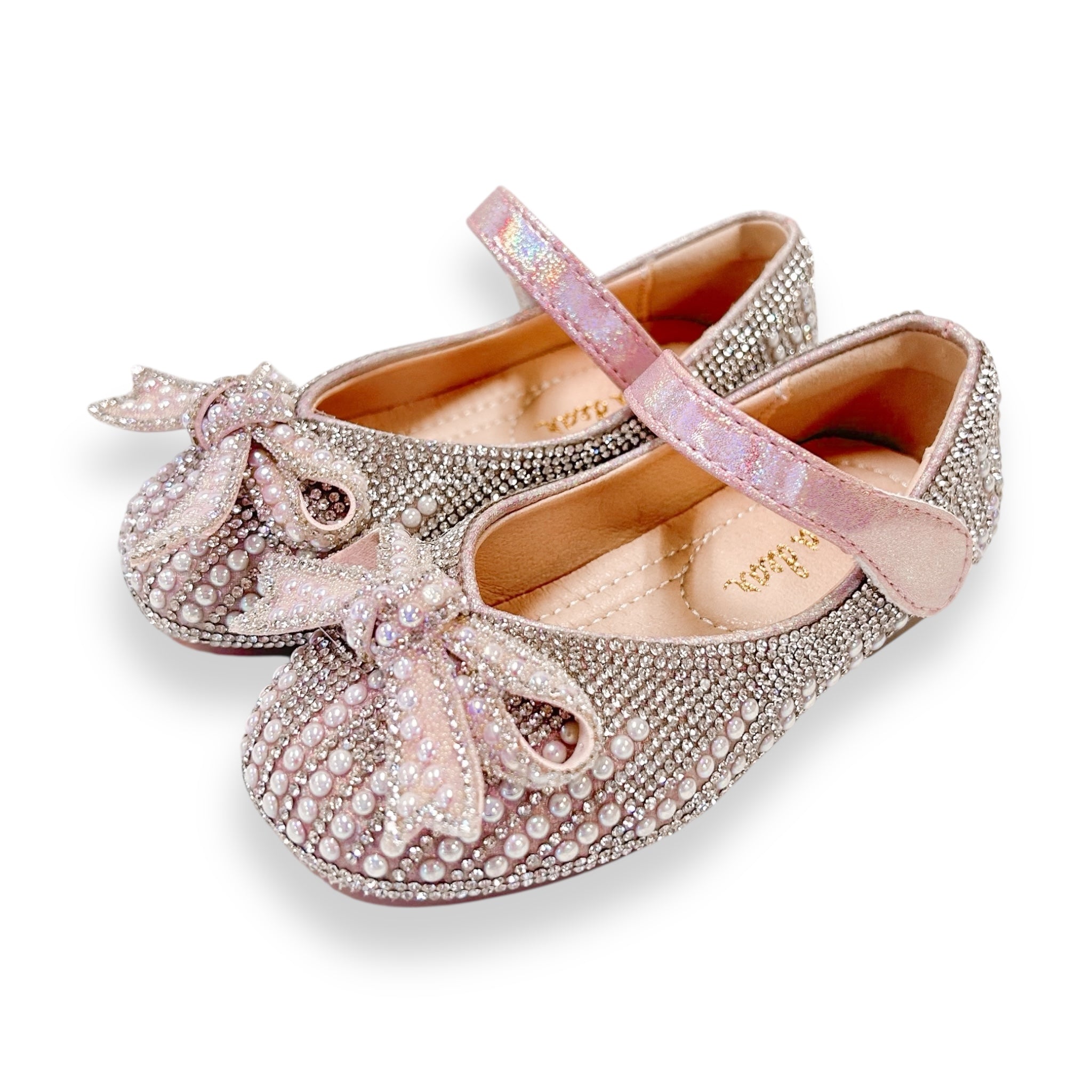 Pearl & Rhinestone Flat Shoes - Pink - doe a dear