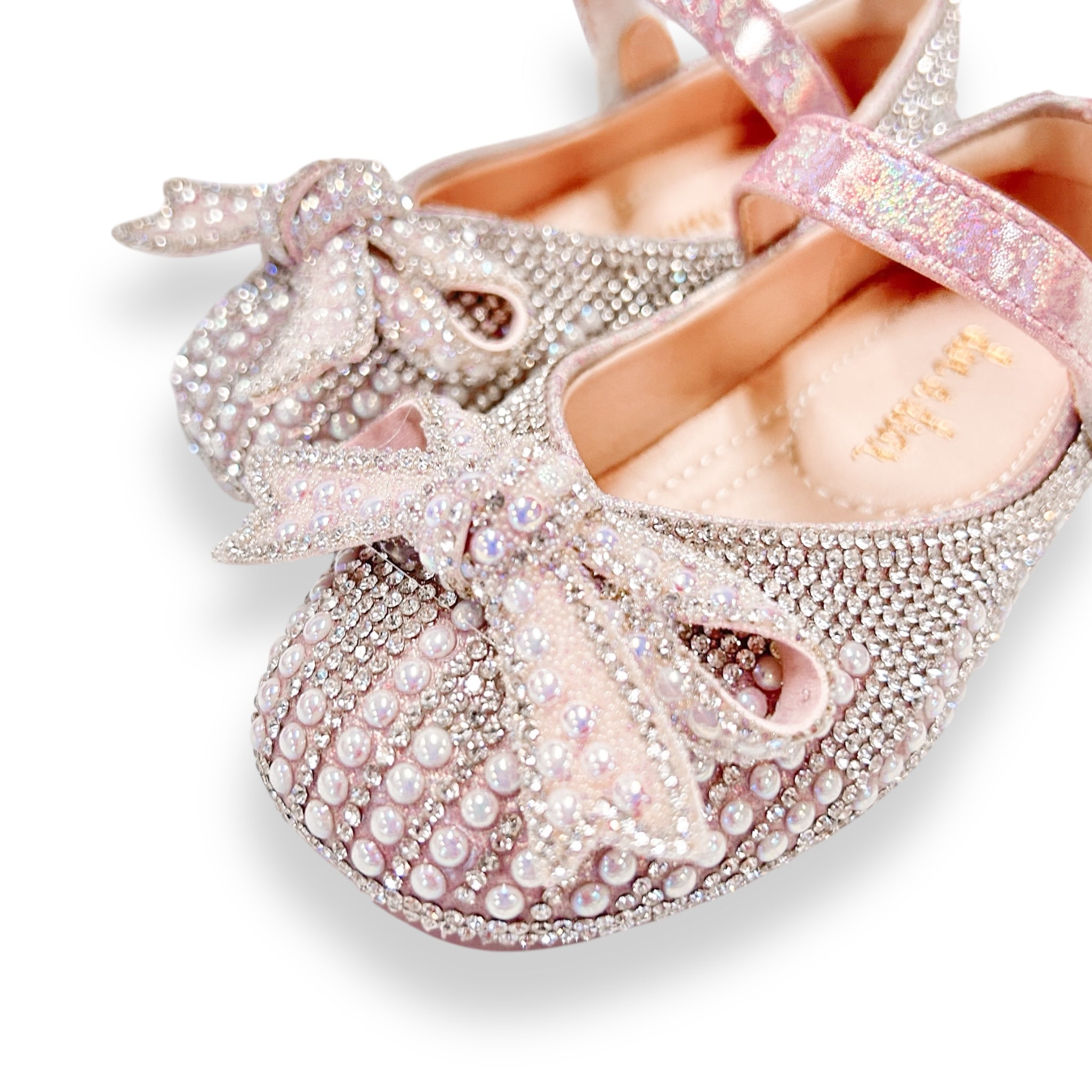 Pearl & Rhinestone Flat Shoes - Pink - doe a dear