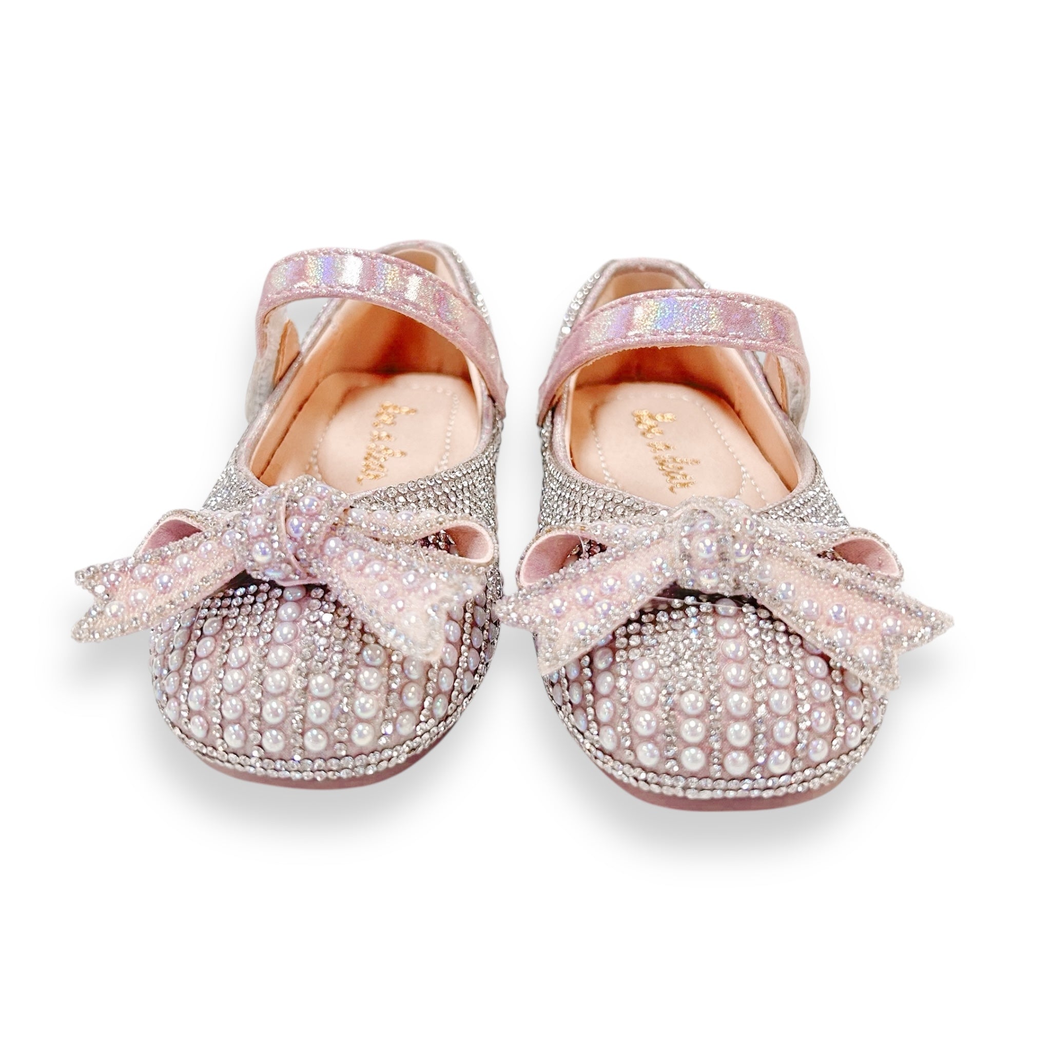 Pearl & Rhinestone Flat Shoes - Pink - doe a dear