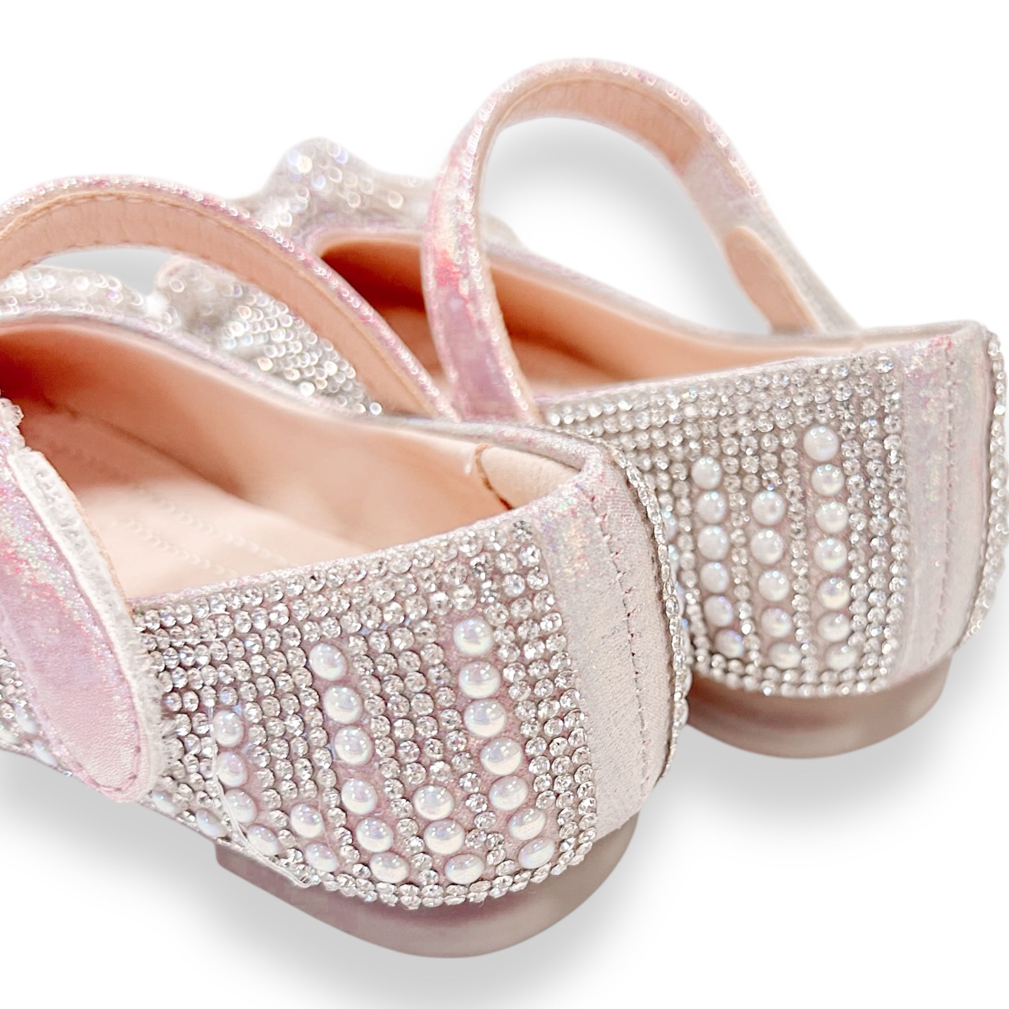 Pearl & Rhinestone Flat Shoes - Pink - doe a dear