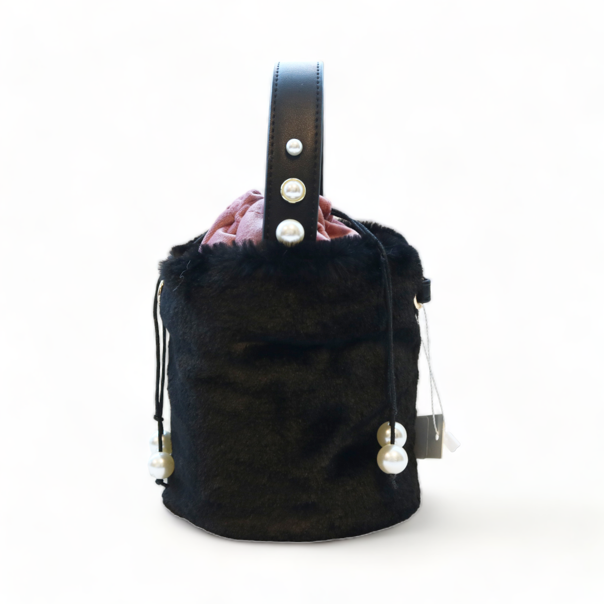 Furry Buckle Bag - Black - doe a dear