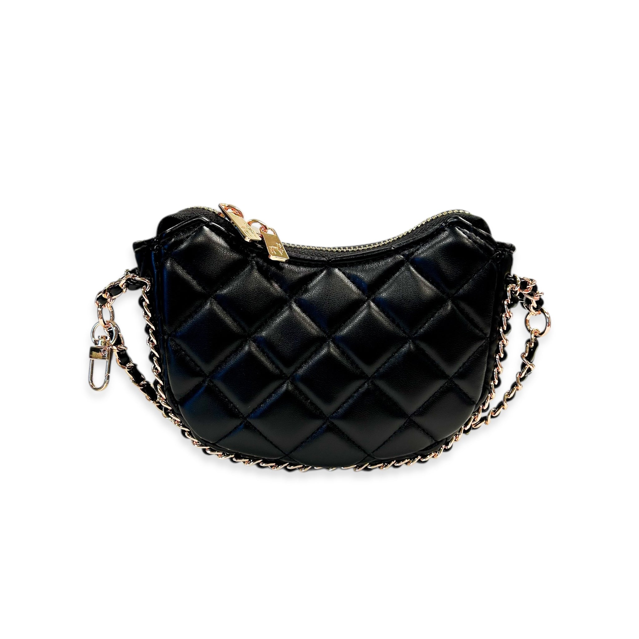 Quilted Leather Crescent Purse - doe a dear