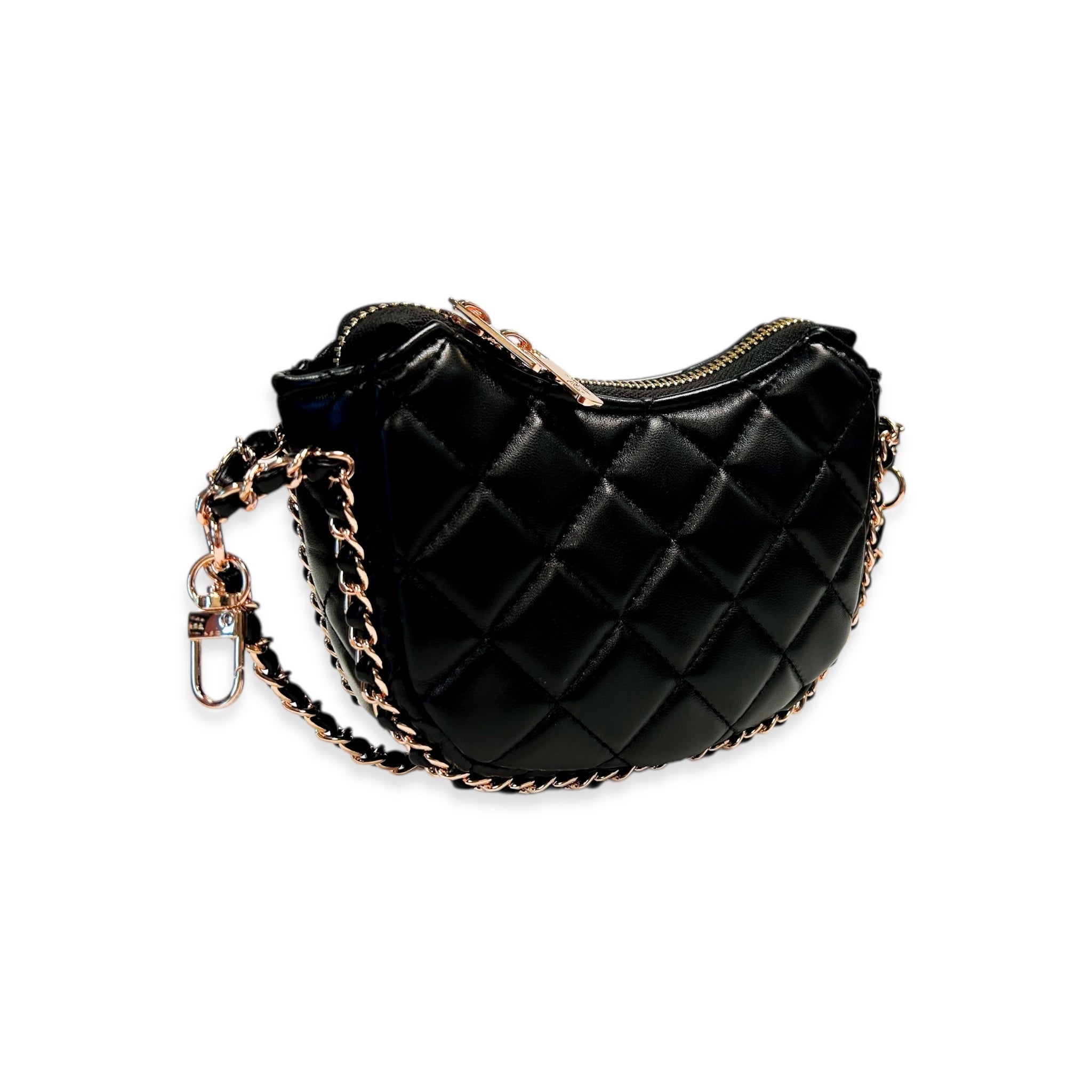 Quilted Leather Crescent Purse - doe a dear