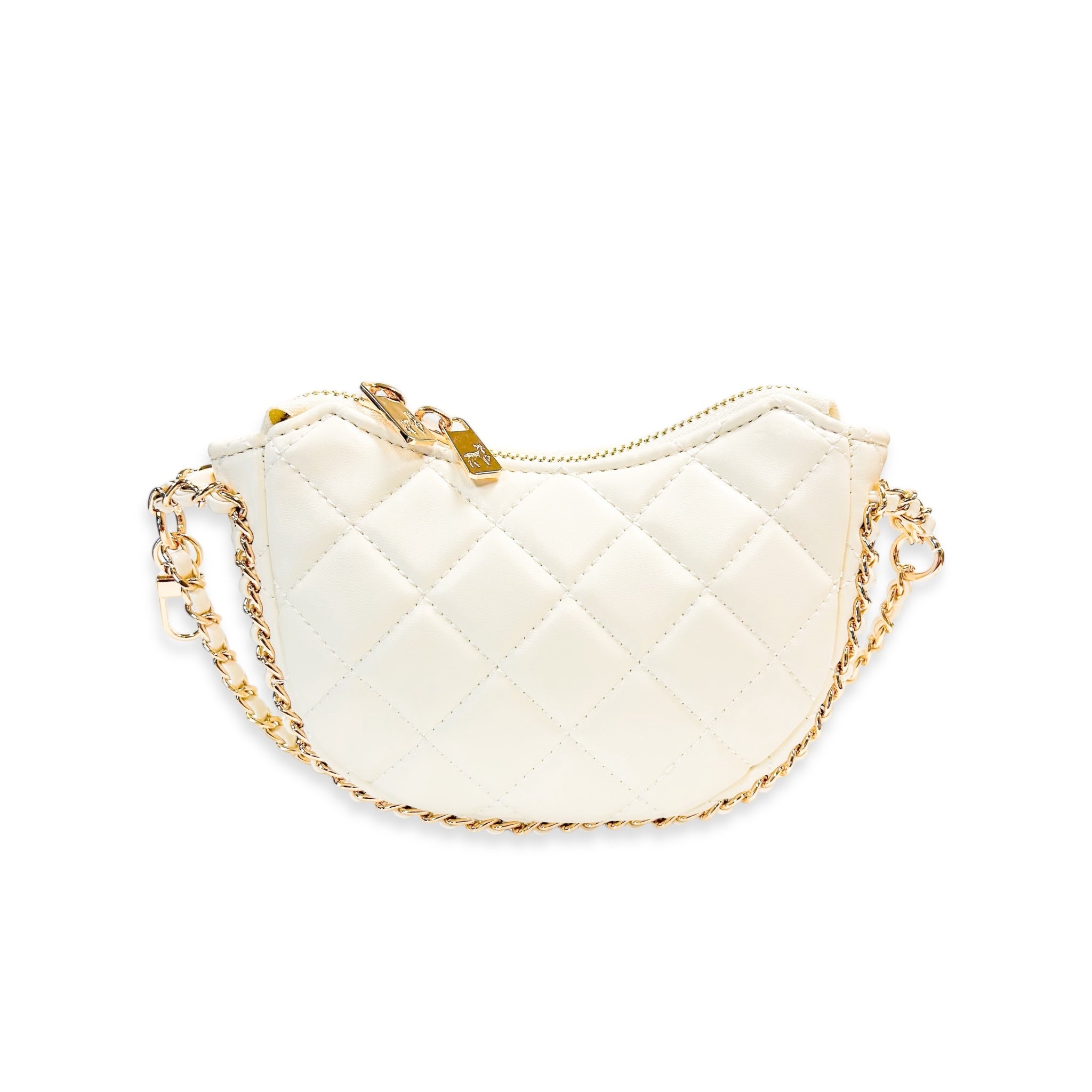 Quilted Leather Crescent Purse - doe a dear
