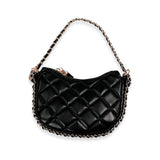 Quilted Leather Crescent Purse