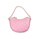 Quilted Leather Crescent Purse