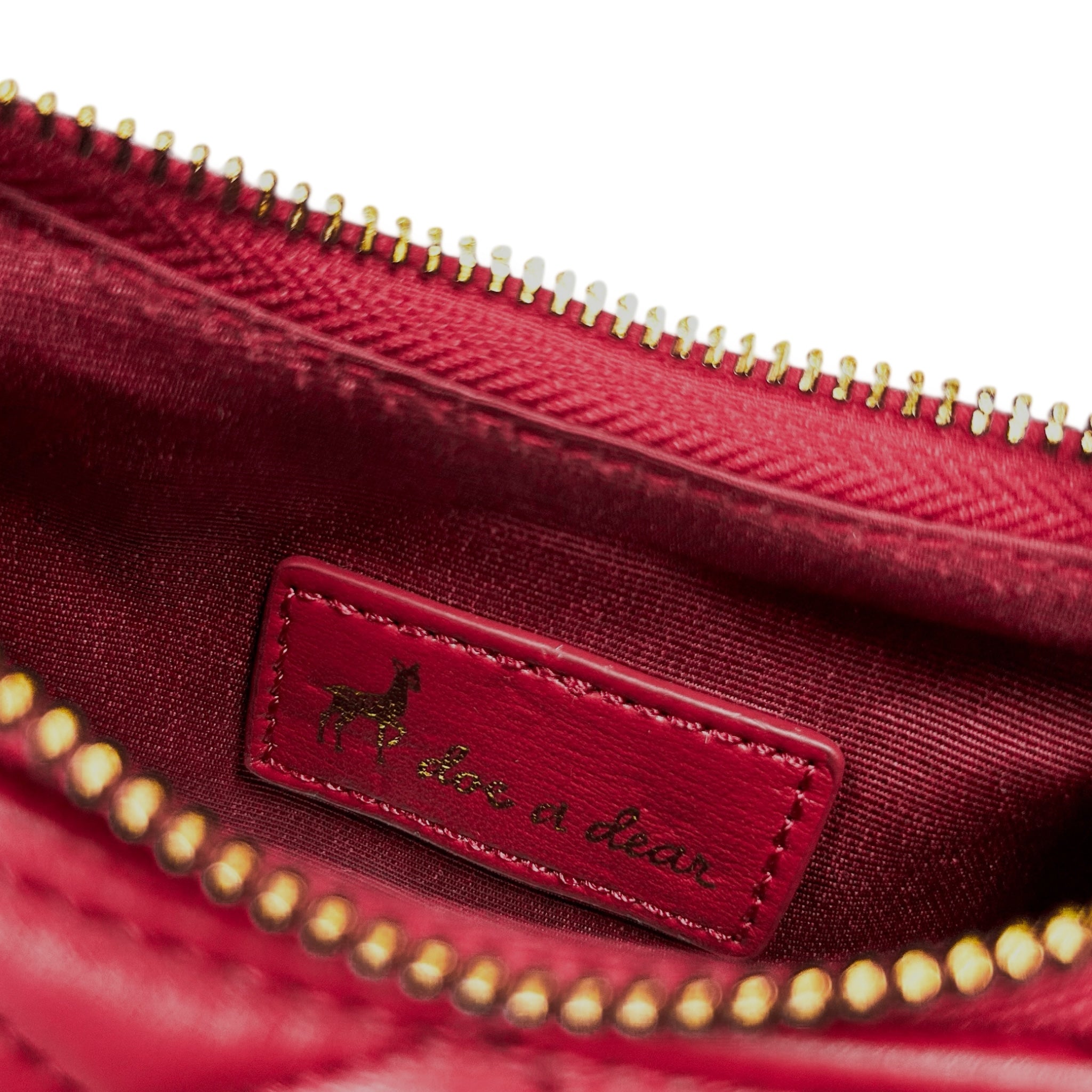 Quilted Leather Crescent Purse - doe a dear