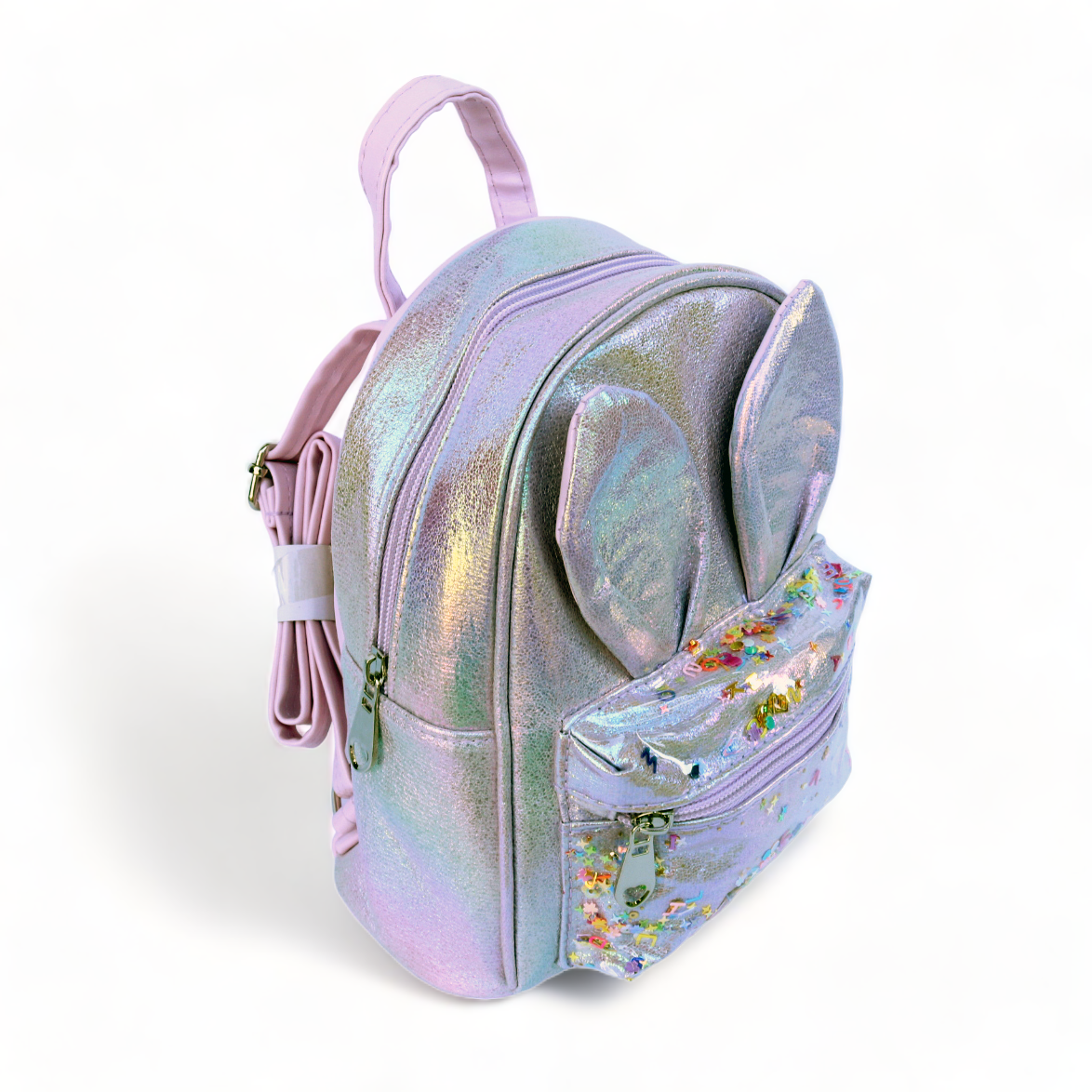 Bunny Iridescent Backpack - Lilac - doe a dear