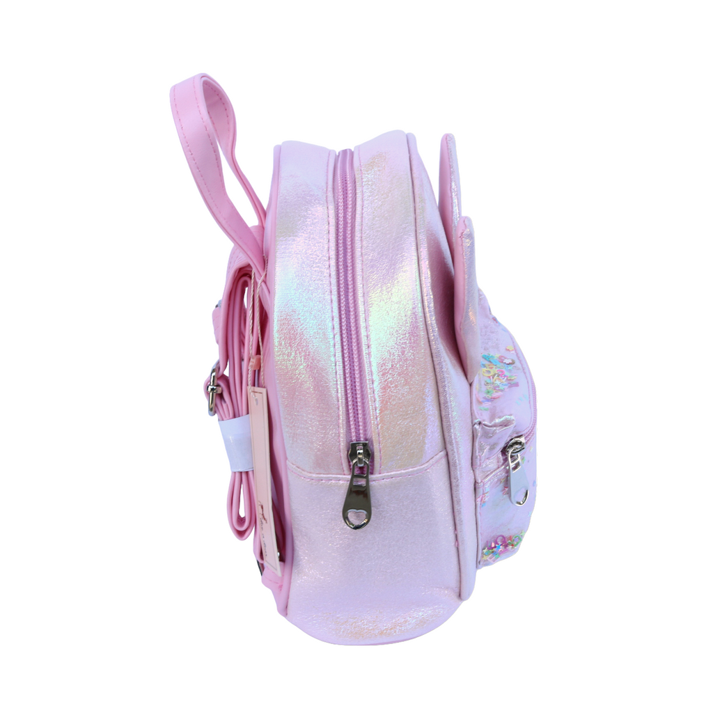 Bunny Iridescent Backpack - Pink