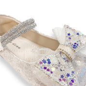 Rhinestone Strap Bowtie Flat Shoes