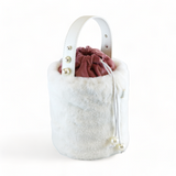 Furry Buckle Bag - White