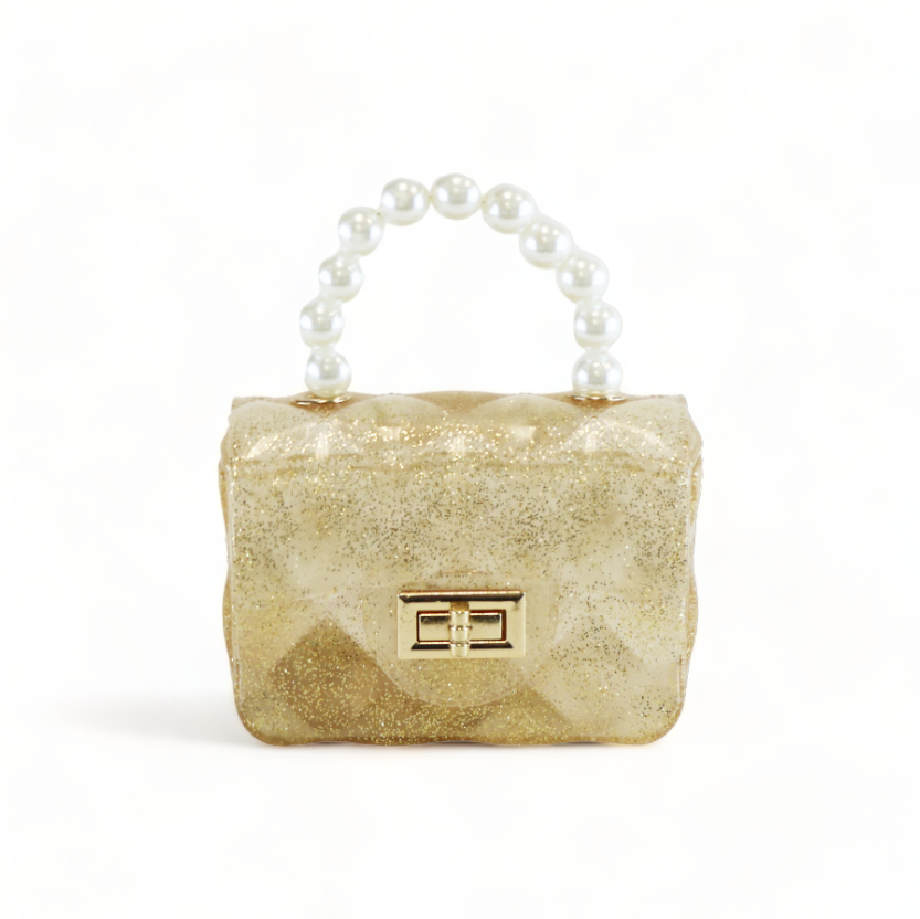 Quilted Mini Jelly Purse - Gold - doe a dear