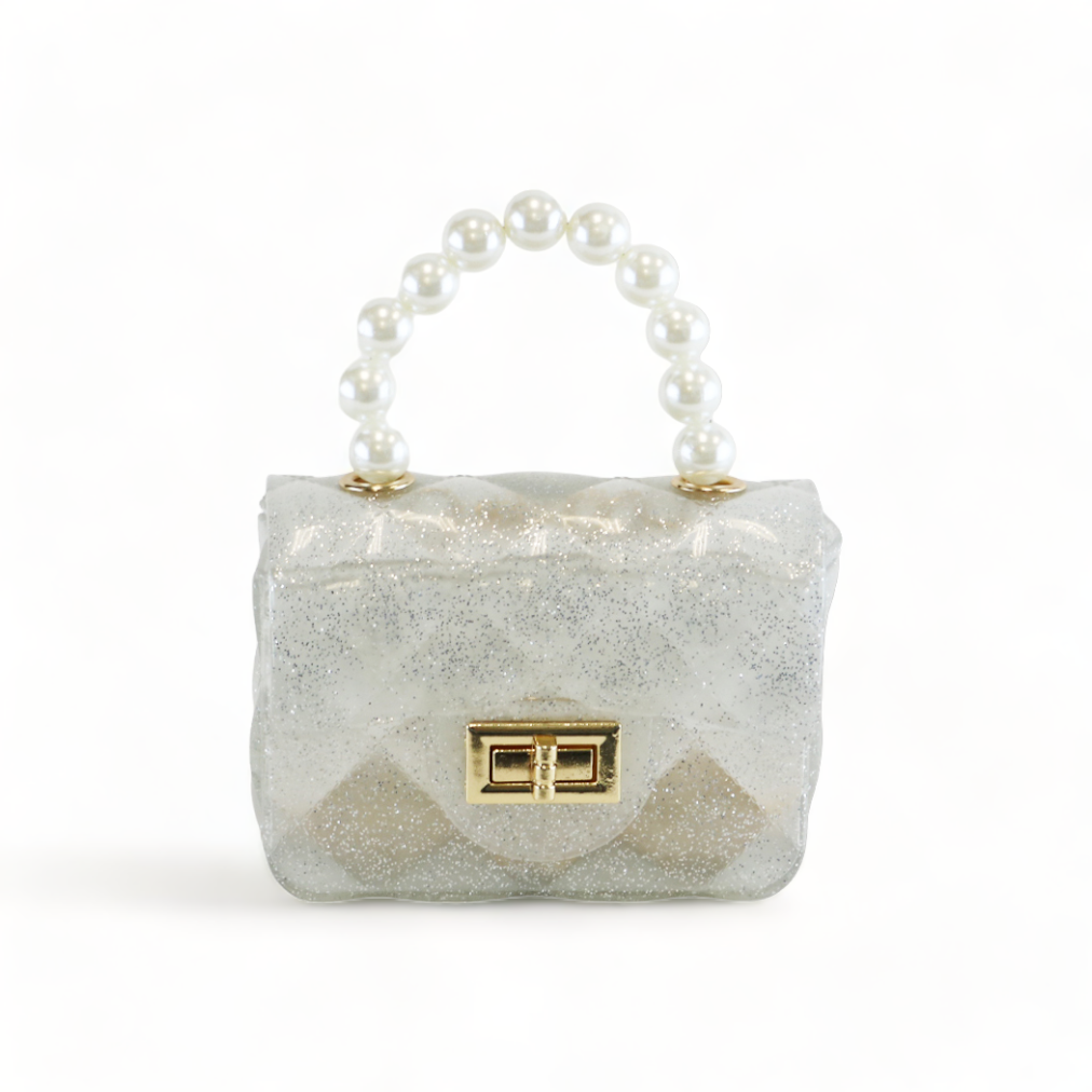 Quilted Mini Jelly Purse - Silver - doe a dear