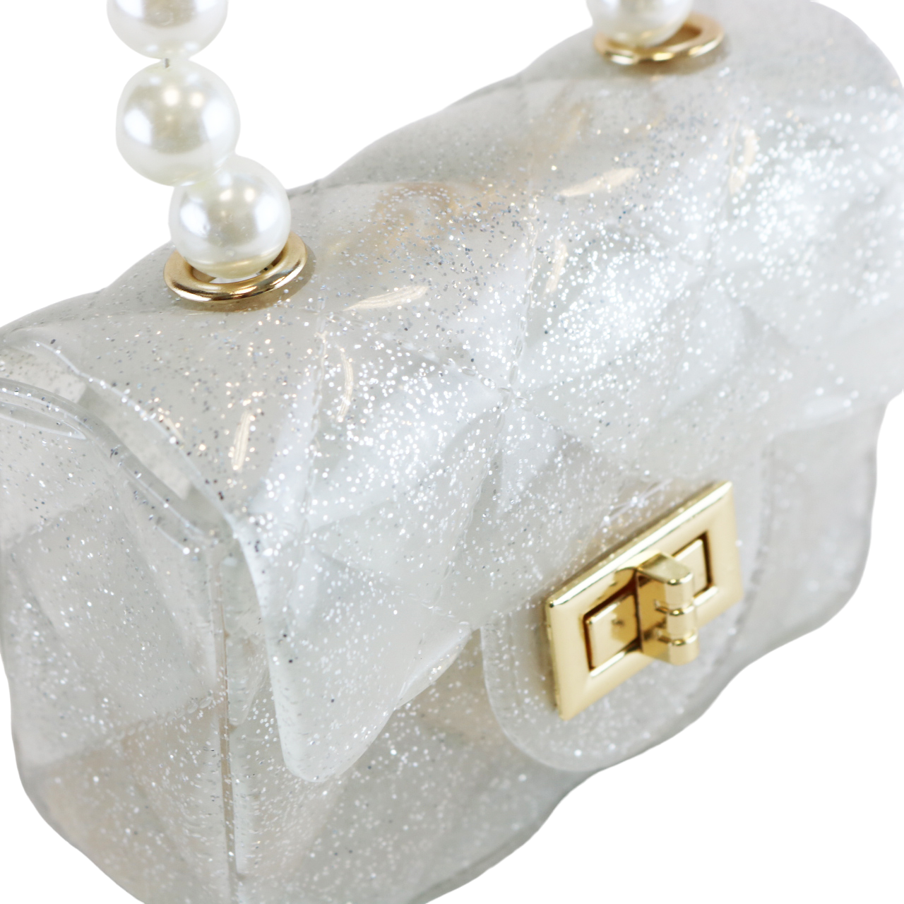 Quilted Mini Jelly Purse - Silver - doe a dear