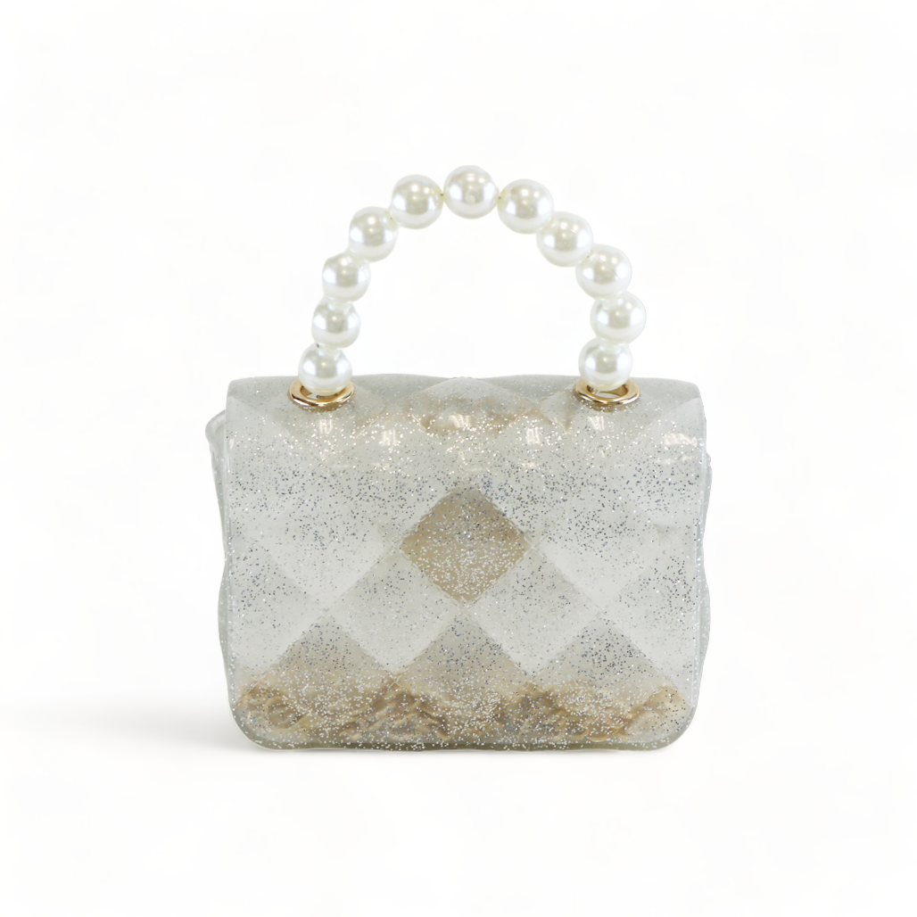 Quilted Mini Jelly Purse - Silver