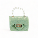 Quilted Mini Jelly Purse - Jade