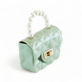 Quilted Mini Jelly Purse - Jade