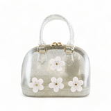 Floral Jelly Bowling Bag - Silver