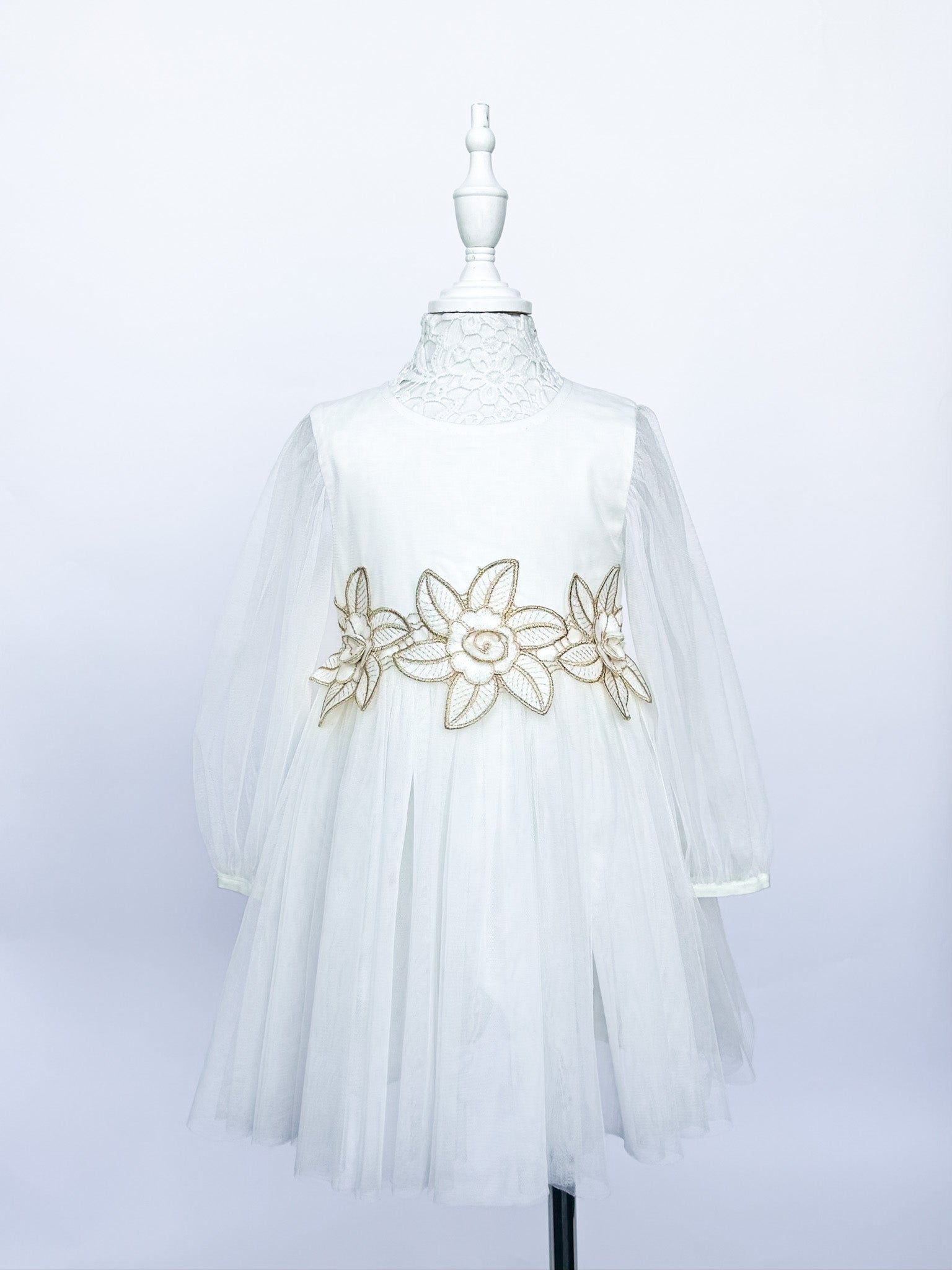 Floral Embroidery Dress - 3T