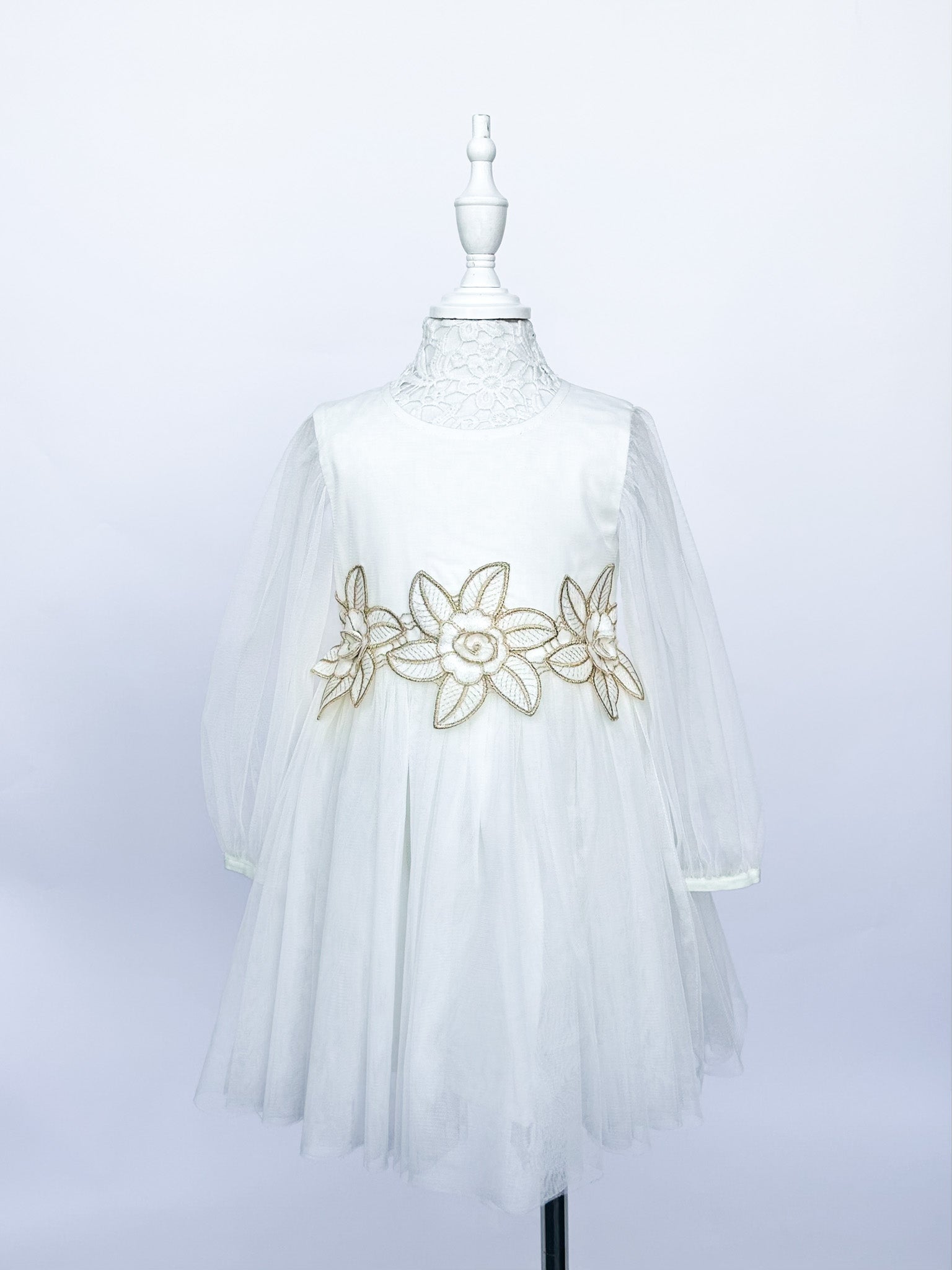 Floral Embroidery Dress - 3T