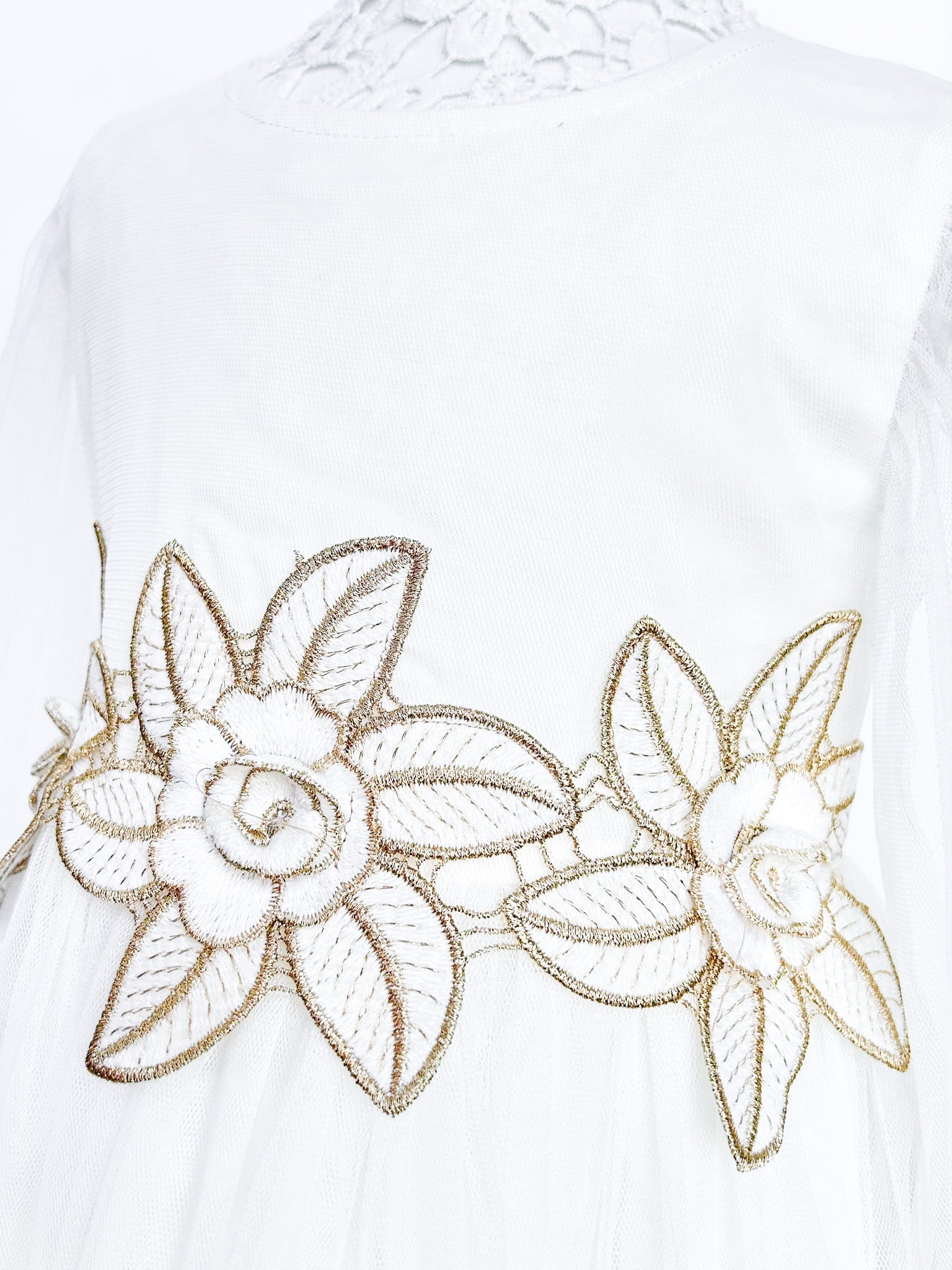 Floral Embroidery Dress - 3T