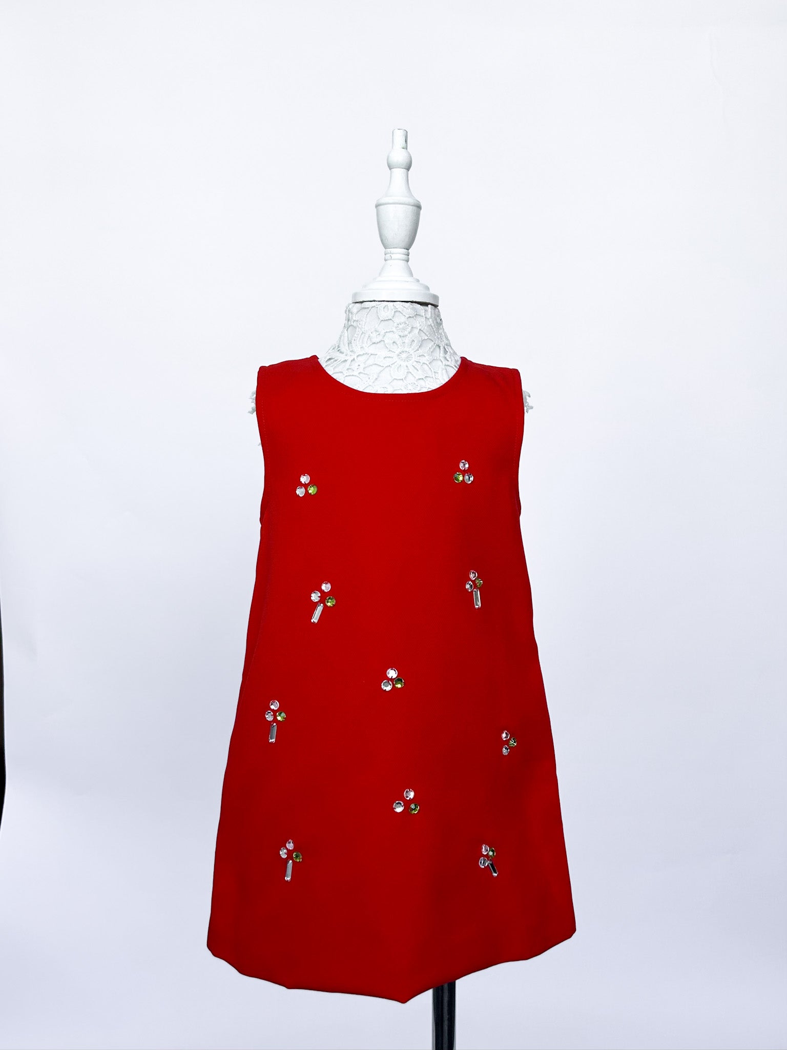Clover Jewels Dress in Red - 3T