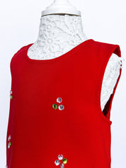 Clover Jewels Dress in Red - 3T