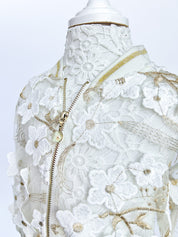 Floral Lace Gold Jacket - 3T