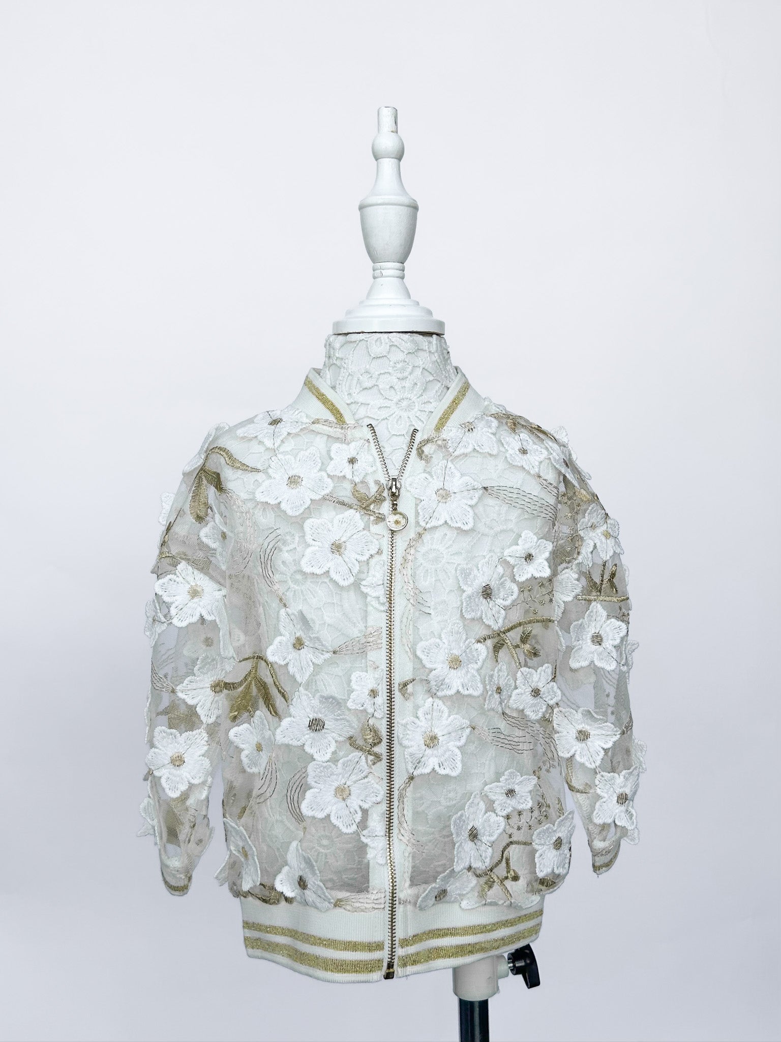 Floral Lace Gold Jacket - 3T
