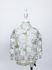 Floral Lace Gold Jacket - 3T
