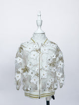 Floral Lace Gold Jacket - 3T