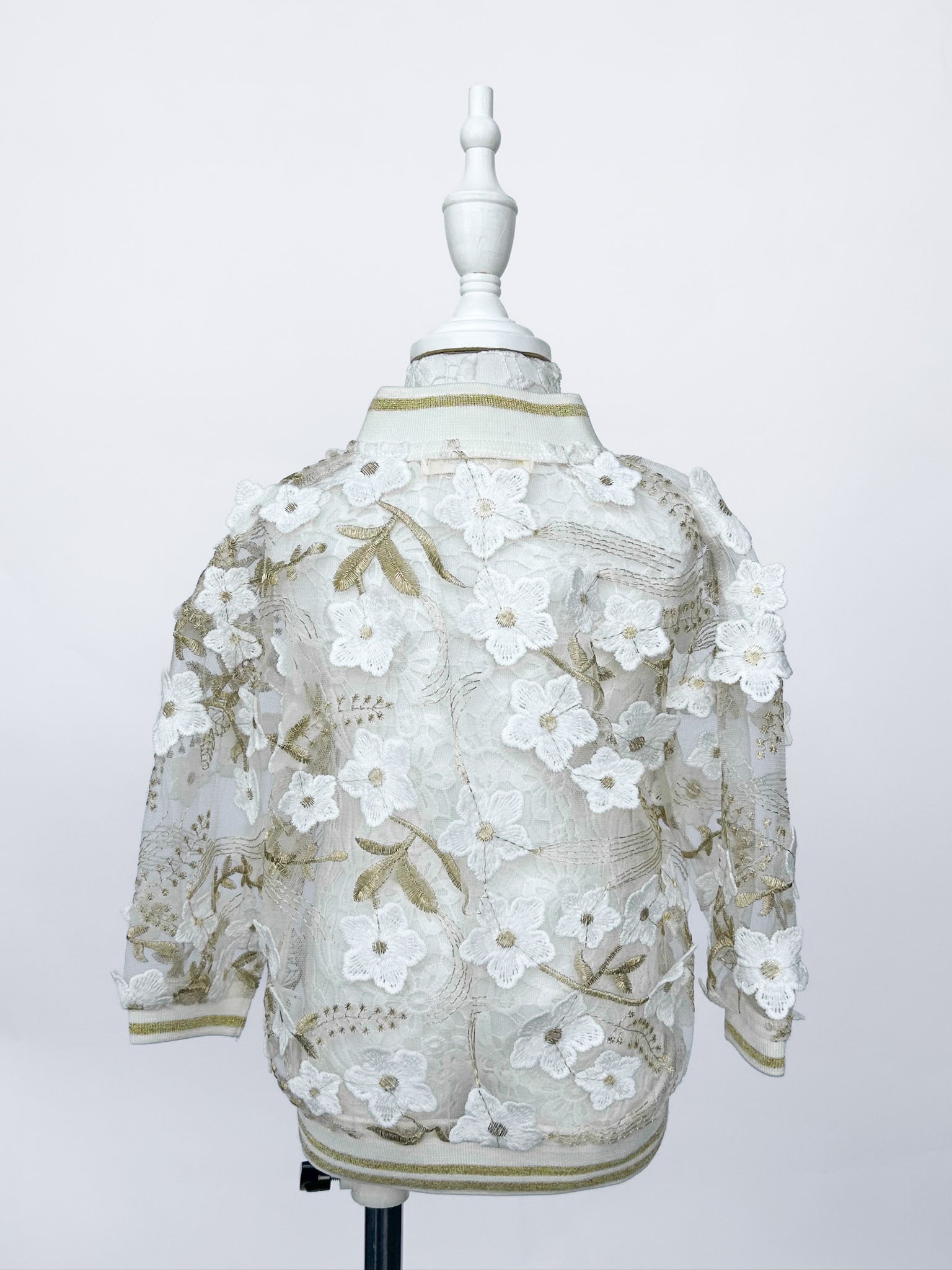 Floral Lace Gold Jacket - 3T