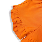 Orange Ruffle Hem Shorts - doe a dear