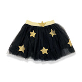 Gold Star Patch Tutu Skirt - Black
