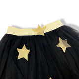 Gold Star Patch Tutu Skirt - Black