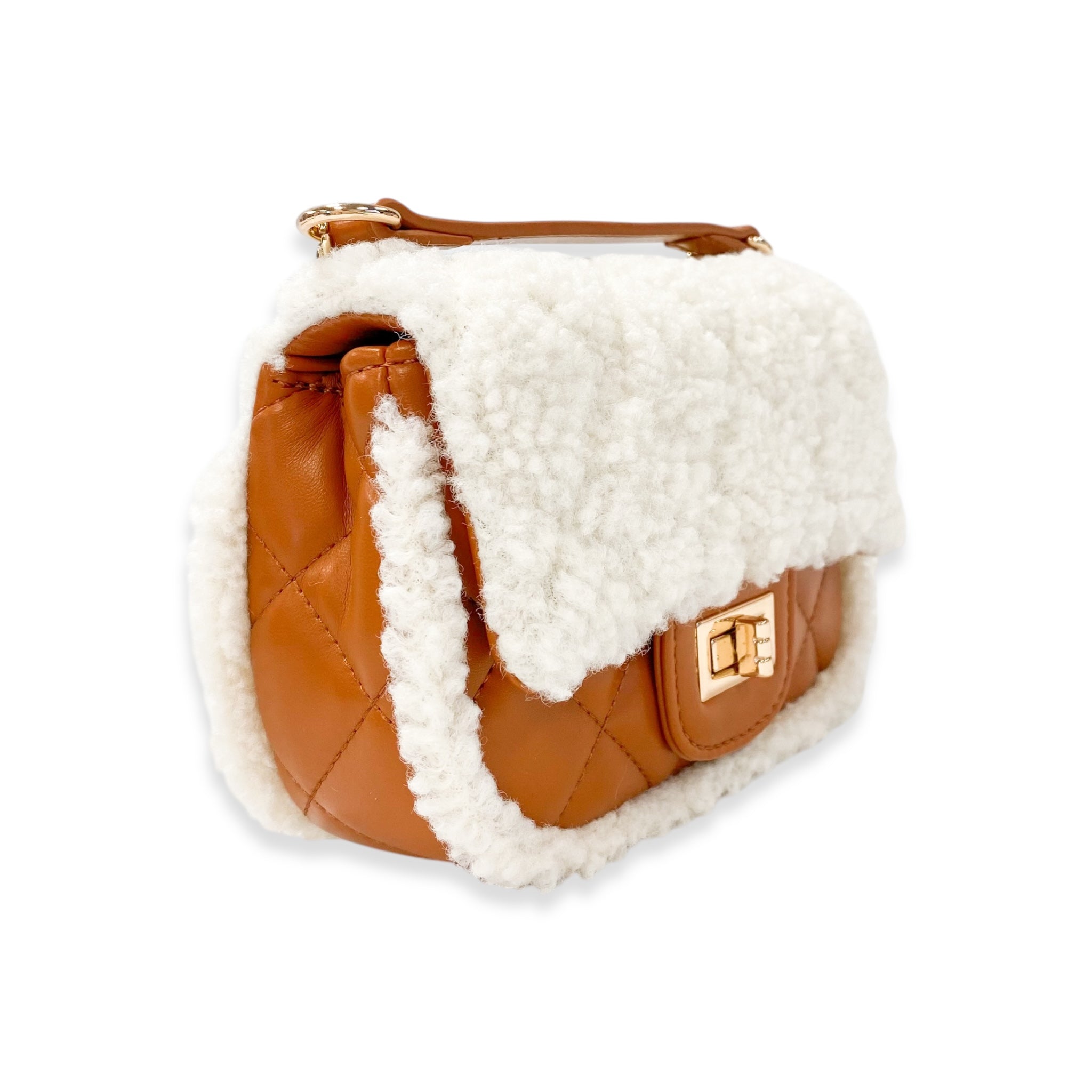 Sherpa Mixed Quilted Purse - doe a dear