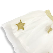 Gold Star Patch Tutu Skirt - White - doe a dear