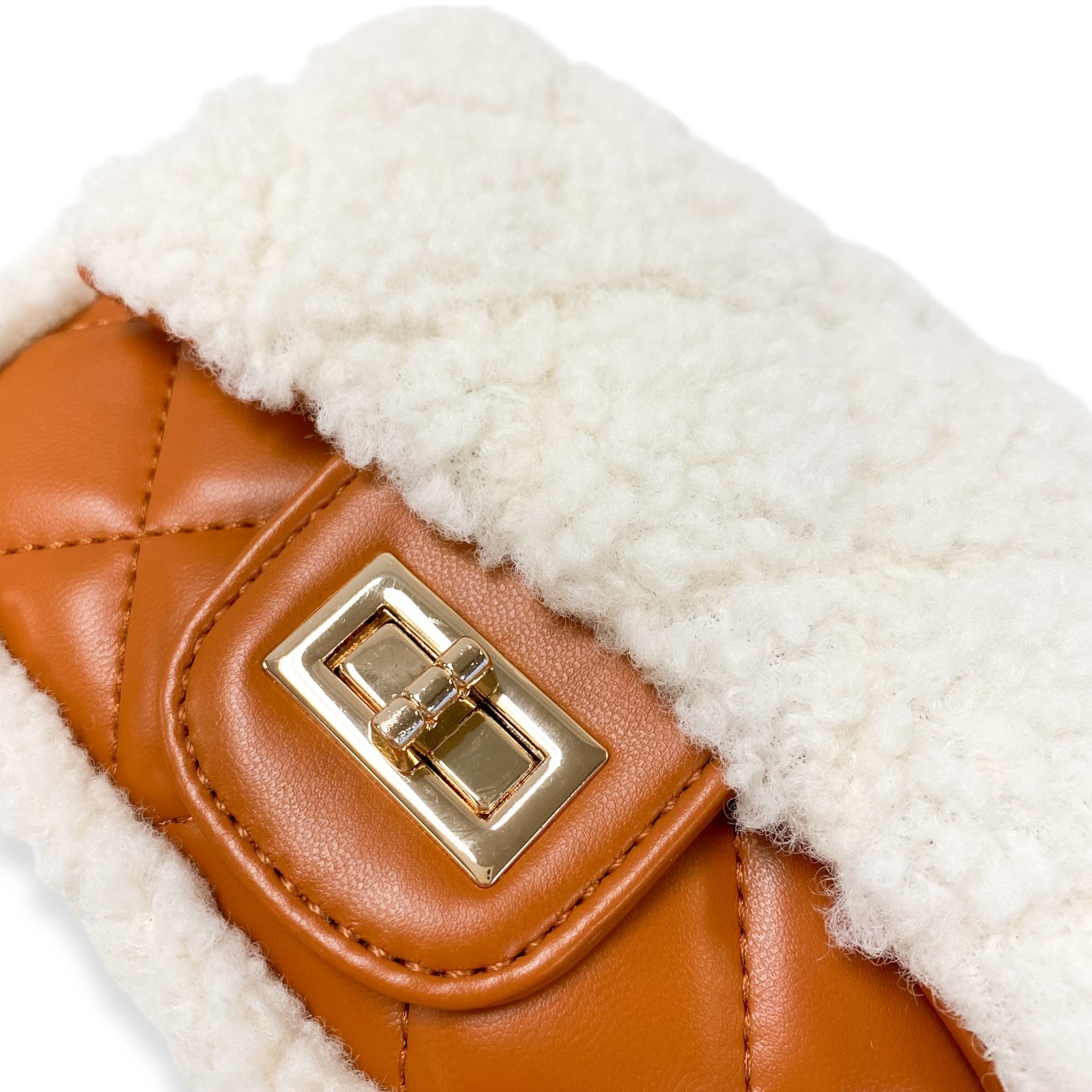 Sherpa Mixed Quilted Purse - doe a dear